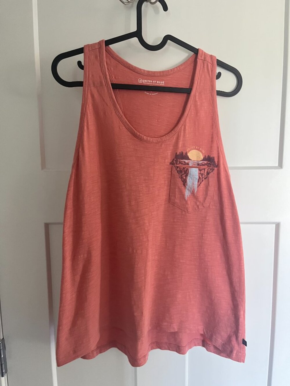 United by Blue Cascades Pocket Tank, Dusty Rose, Size M
